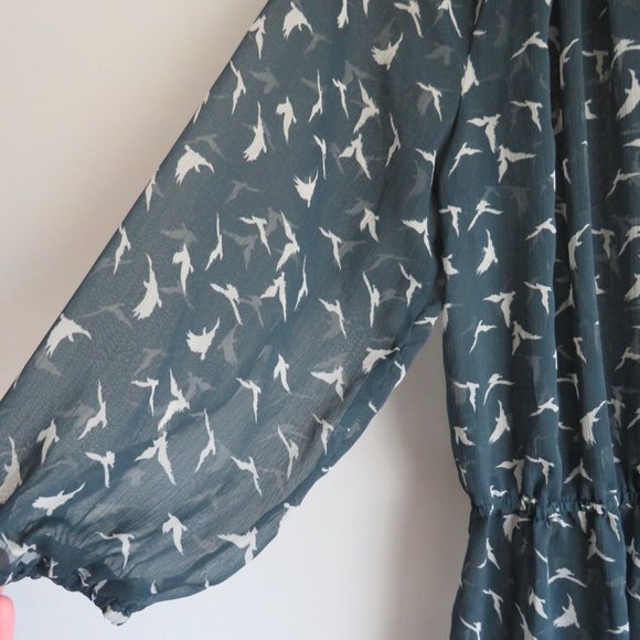 MOSSIMO Supply Co. Blouse Utility & Style Sheer 3/4 Sleeves Women’s Blouse XL - Picture 4 of 8